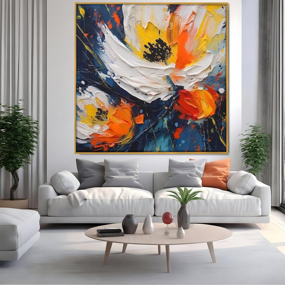 Tablou Canvas Premium LuxCanva® A1431, Pastel Flowers , Room, Floare, Abstract, Pictura, Decorativ, Living, Culori Vibrante