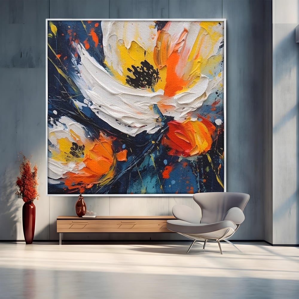 Tablou Canvas Premium LuxCanva® A1431, Pastel Flowers , Room, Floare, Abstract, Pictura, Decorativ, Living, Culori Vibrante