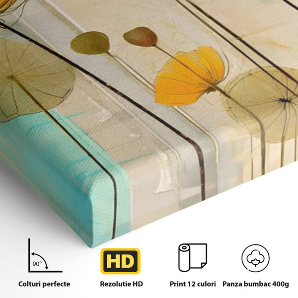 Tablou Canvas Premium LuxCanva® A1432, Simfonia Florilor , Room, Floare, Abstract, Pictura, Decorativ, Living, Culori Vibrante
