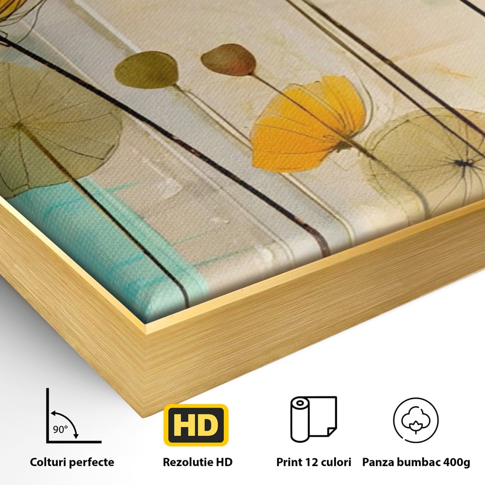 Tablou Canvas Premium LuxCanva® A1432, Simfonia Florilor , Room, Floare, Abstract, Pictura, Decorativ, Living, Culori Vibrante