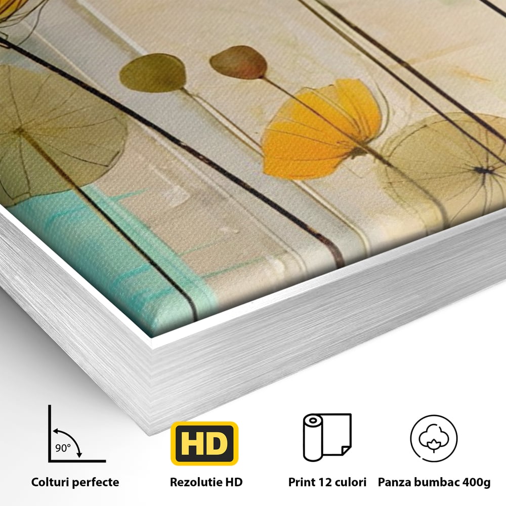 Tablou Canvas Premium LuxCanva® A1432, Simfonia Florilor , Room, Floare, Abstract, Pictura, Decorativ, Living, Culori Vibrante