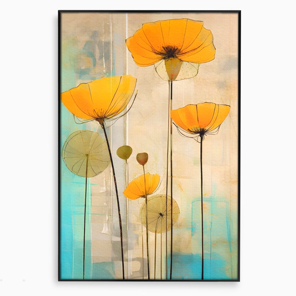 Tablou Canvas Premium LuxCanva® A1432, Simfonia Florilor , Room, Floare, Abstract, Pictura, Decorativ, Living, Culori Vibrante
