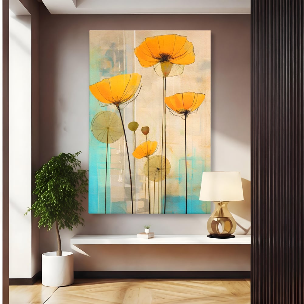 Tablou Canvas Premium LuxCanva® A1432, Simfonia Florilor , Room, Floare, Abstract, Pictura, Decorativ, Living, Culori Vibrante
