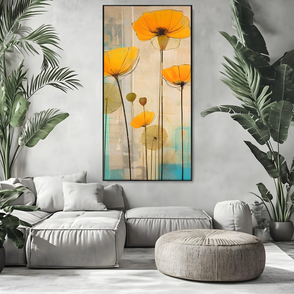 Tablou Canvas Premium LuxCanva® A1432, Simfonia Florilor , Room, Floare, Abstract, Pictura, Decorativ, Living, Culori Vibrante
