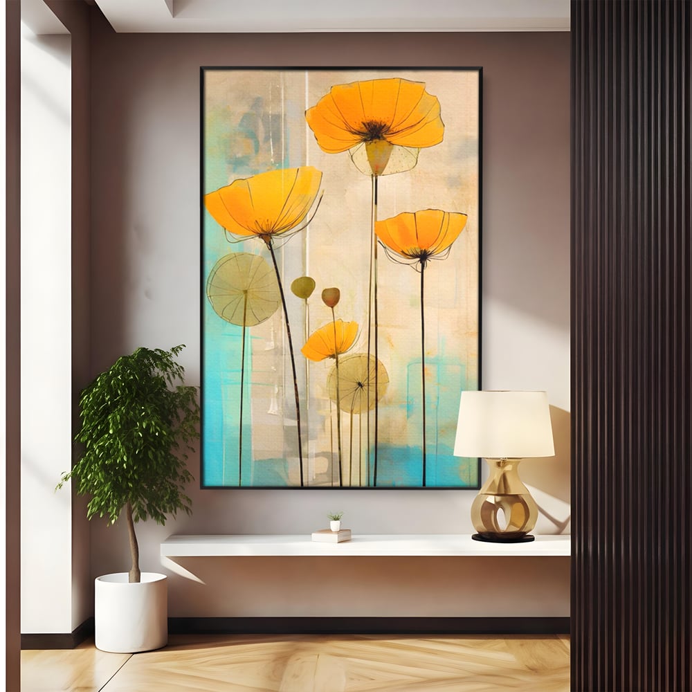 Tablou Canvas Premium LuxCanva® A1432, Simfonia Florilor , Room, Floare, Abstract, Pictura, Decorativ, Living, Culori Vibrante