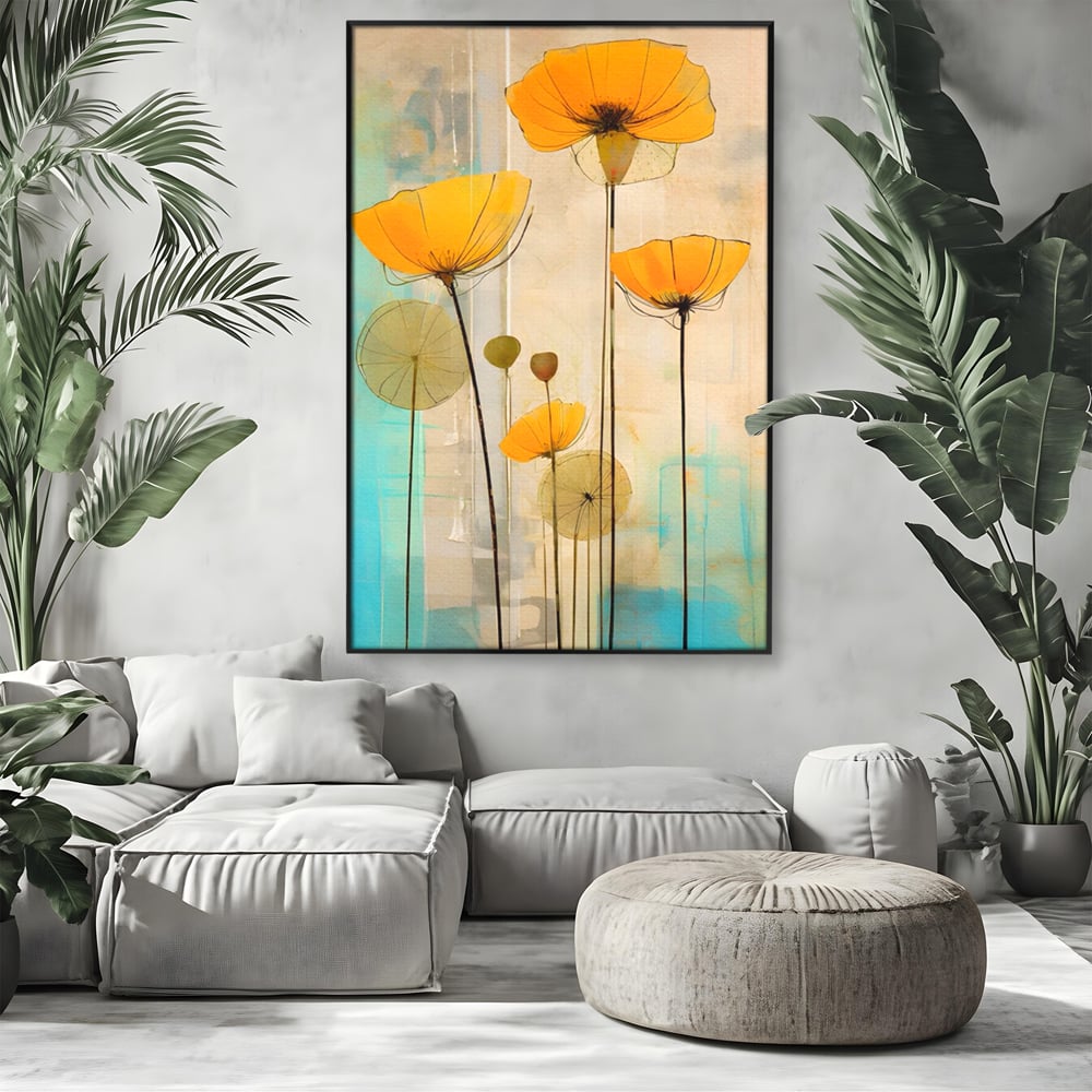 Tablou Canvas Premium LuxCanva® A1432, Simfonia Florilor , Room, Floare, Abstract, Pictura, Decorativ, Living, Culori Vibrante