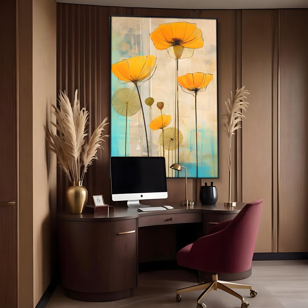 Tablou Canvas Premium LuxCanva® A1432, Simfonia Florilor , Room, Floare, Abstract, Pictura, Decorativ, Living, Culori Vibrante