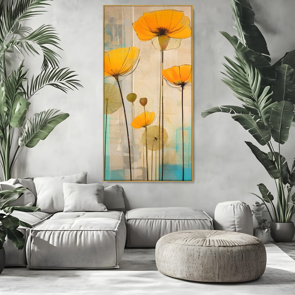 Tablou Canvas Premium LuxCanva® A1432, Simfonia Florilor , Room, Floare, Abstract, Pictura, Decorativ, Living, Culori Vibrante
