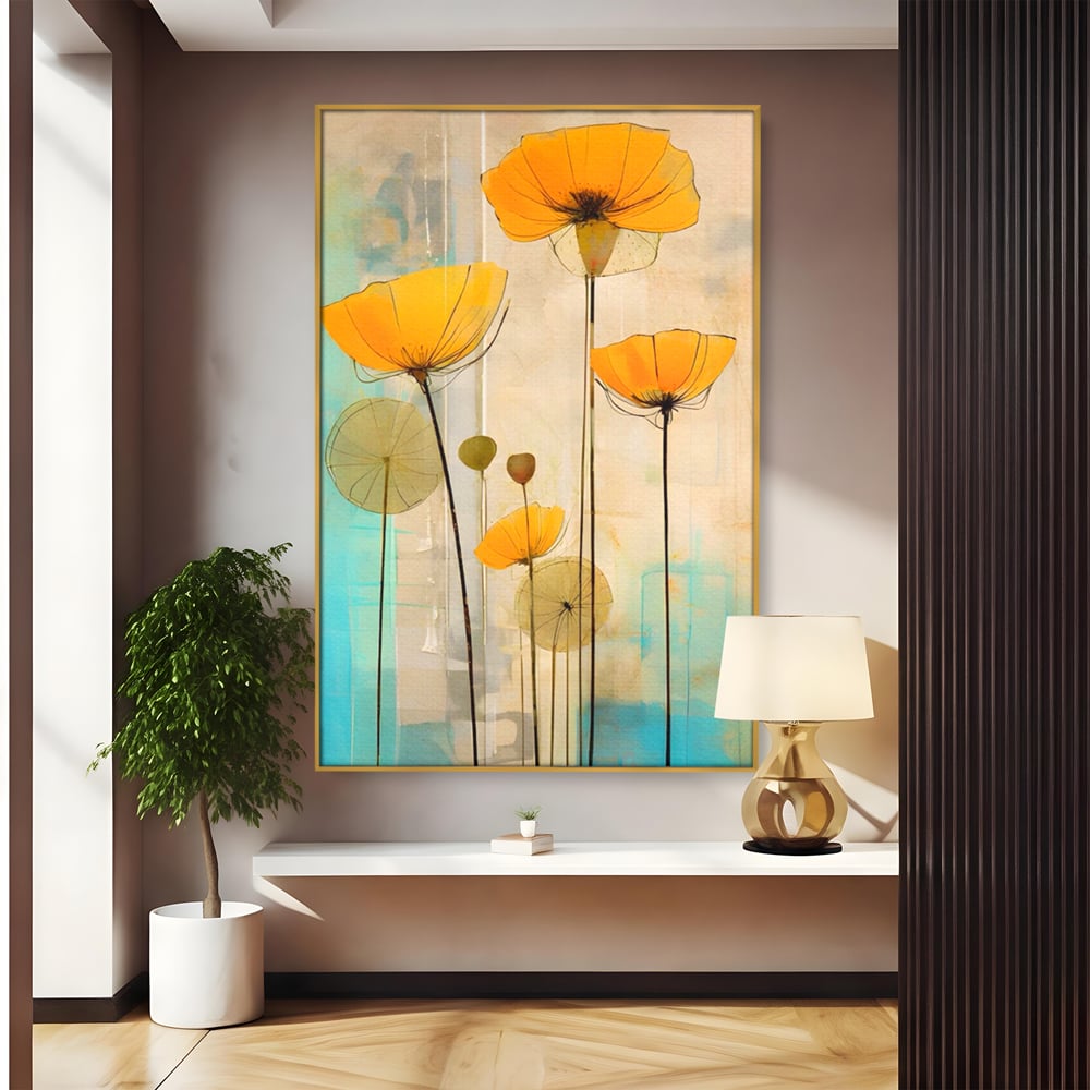 Tablou Canvas Premium LuxCanva® A1432, Simfonia Florilor , Room, Floare, Abstract, Pictura, Decorativ, Living, Culori Vibrante