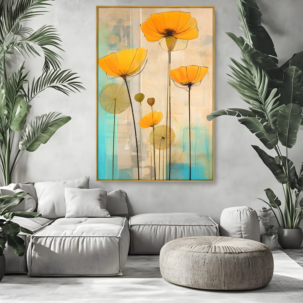 Tablou Canvas Premium LuxCanva® A1432, Simfonia Florilor , Room, Floare, Abstract, Pictura, Decorativ, Living, Culori Vibrante