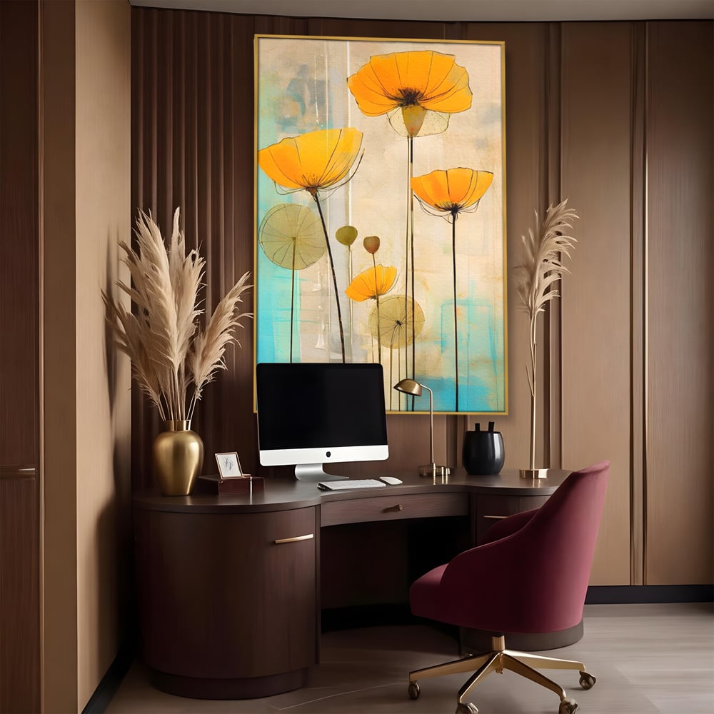 Tablou Canvas Premium LuxCanva® A1432, Simfonia Florilor , Room, Floare, Abstract, Pictura, Decorativ, Living, Culori Vibrante