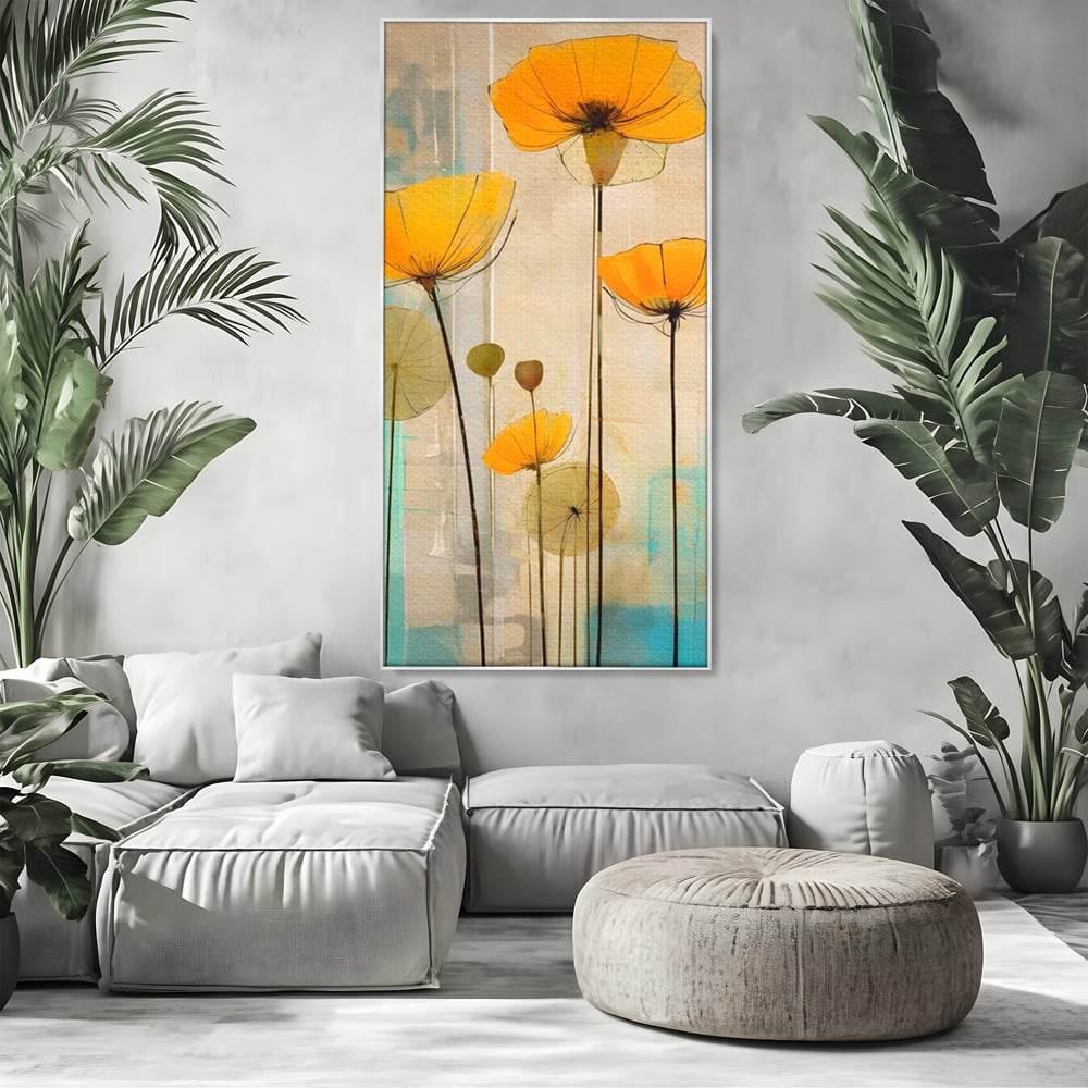 Tablou Canvas Premium LuxCanva® A1432, Simfonia Florilor , Room, Floare, Abstract, Pictura, Decorativ, Living, Culori Vibrante