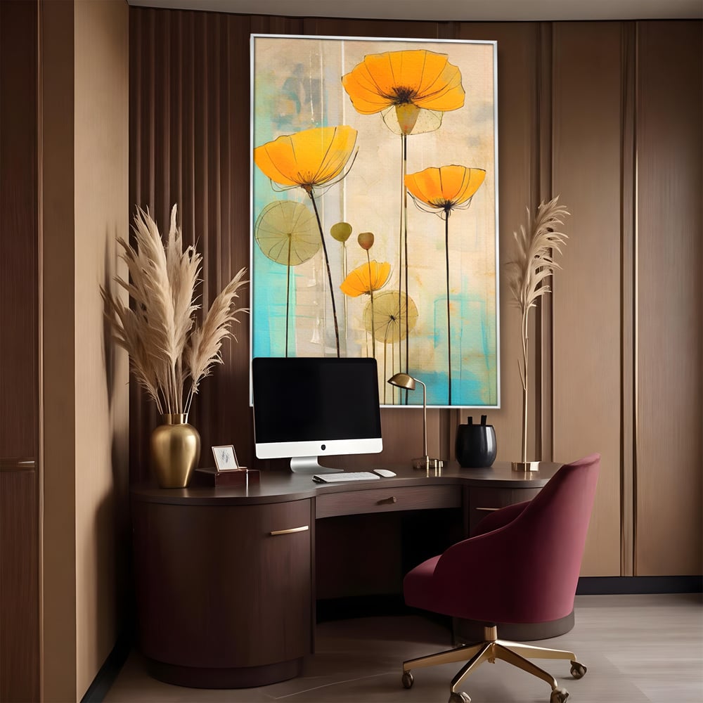 Tablou Canvas Premium LuxCanva® A1432, Simfonia Florilor , Room, Floare, Abstract, Pictura, Decorativ, Living, Culori Vibrante