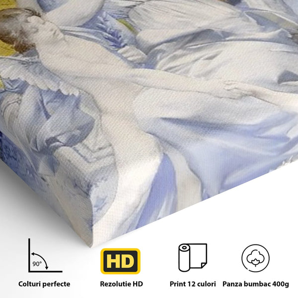 Tablou Canvas Premium LuxCanva® A1435, Gradina Edenului , Decorativ, Ingeri, Copac, Mama, Dormitor, Culori Vibrante