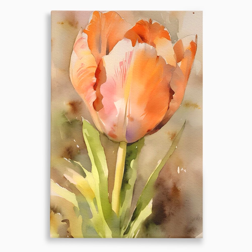 Tablou Canvas Premium LuxCanva® A1436, Laleaua Roz , Decorativ, Pictura, Floare, Planta, Natura, Dormitor, Culori Vibrante