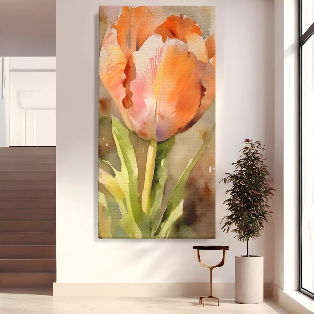 Tablou Canvas Premium LuxCanva® A1436, Laleaua Roz , Decorativ, Pictura, Floare, Planta, Natura, Dormitor, Culori Vibrante