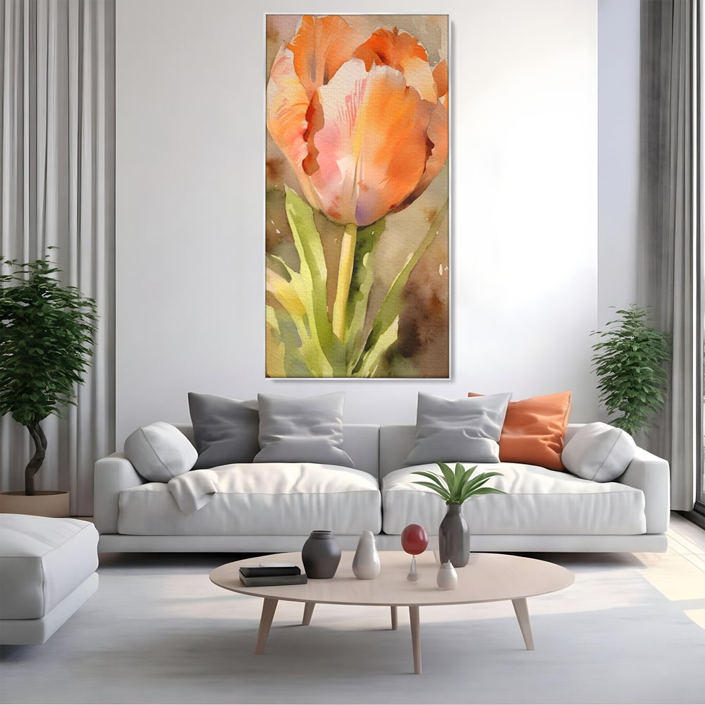 Tablou Canvas Premium LuxCanva® A1436, Laleaua Roz , Decorativ, Pictura, Floare, Planta, Natura, Dormitor, Culori Vibrante