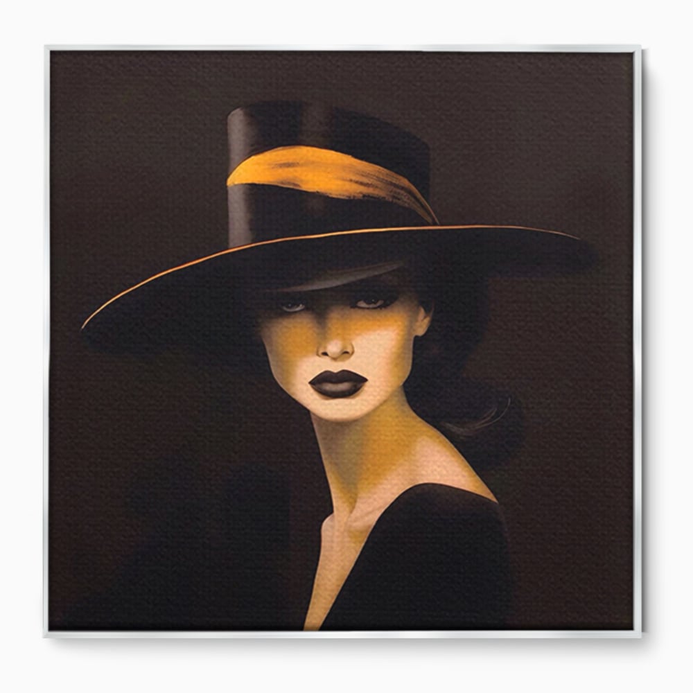 Tablou Canvas Premium LuxCanva® A1438, The Mysterious Lady , Decorativ, Femeie, Mister, Senzualitate, Privire, Living, Culori Vibrante
