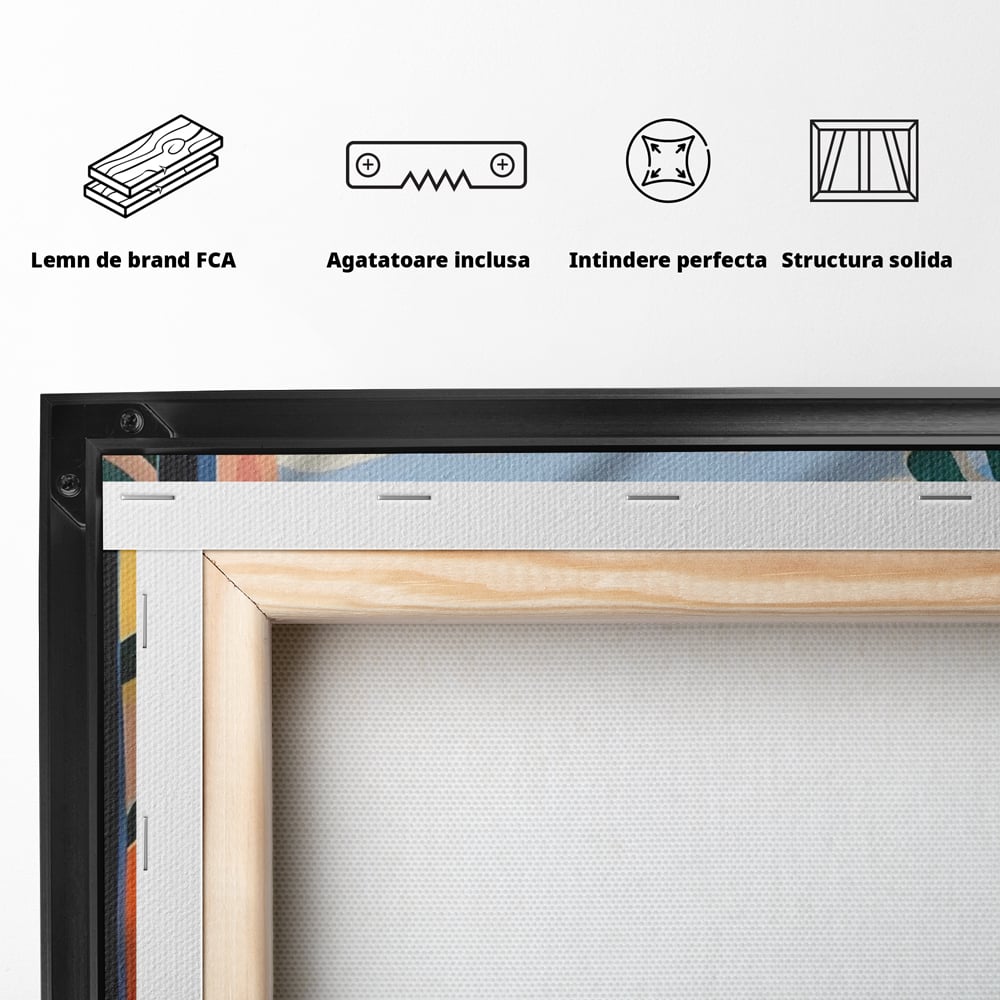 Tablou Canvas Premium LuxCanva® A1439, Summer View , Decorativ, Colorat, Vara, Priveliste, Geam, Living, Culori Vibrante