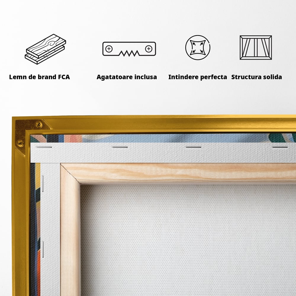 Tablou Canvas Premium LuxCanva® A1439, Summer View , Decorativ, Colorat, Vara, Priveliste, Geam, Living, Culori Vibrante