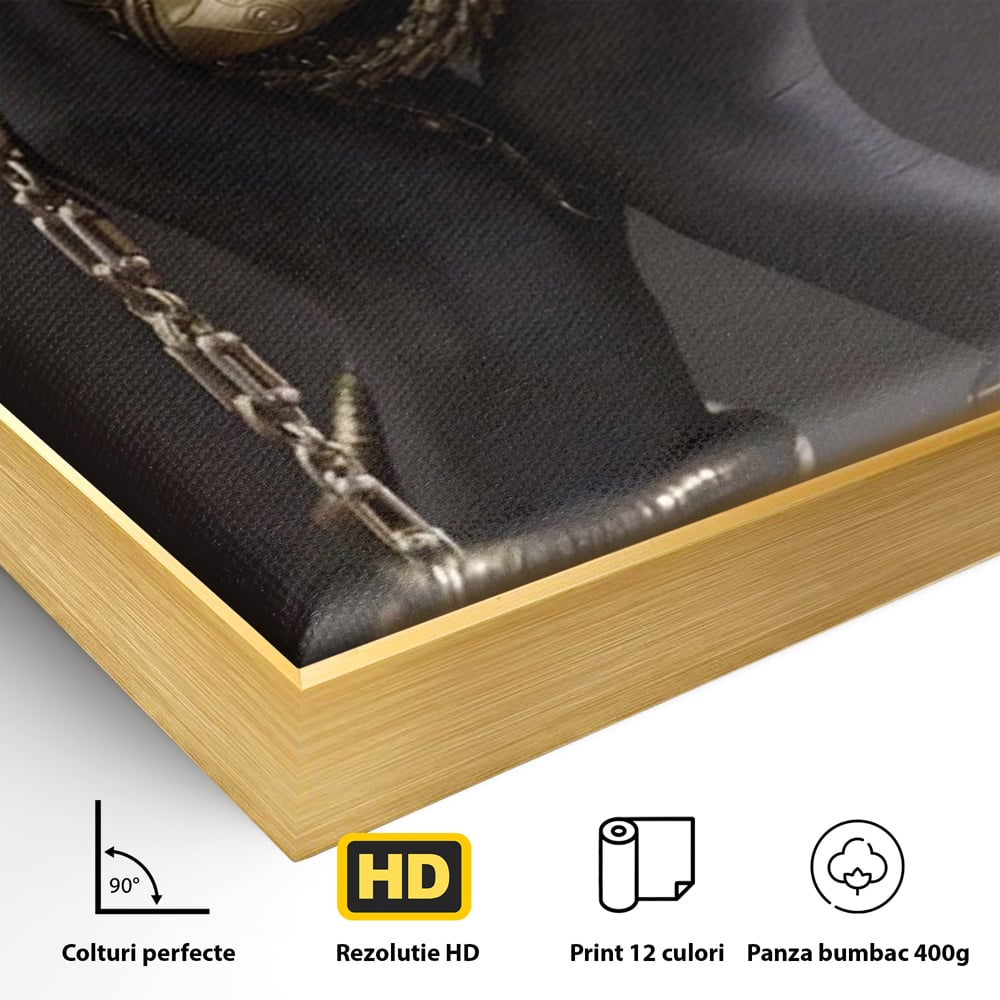 Tablou Canvas Premium LuxCanva® A1440, Maini Aurii , Decorativ, Bijuterii, Palme, Room, Culori Vibrante