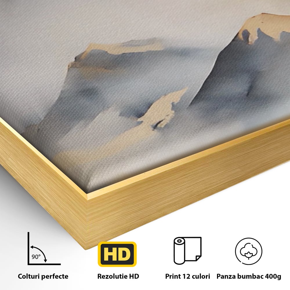 Tablou Canvas Premium LuxCanva® A1446, Munti Aurii ,  Room, Decorativ, Crestele Muntilor, Natura, Peisaj, Living, Culori Vibrante