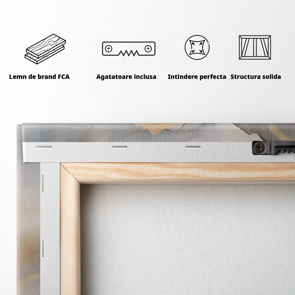 Tablou Canvas Premium LuxCanva® A1446, Munti Aurii ,  Room, Decorativ, Crestele Muntilor, Natura, Peisaj, Living, Culori Vibrante