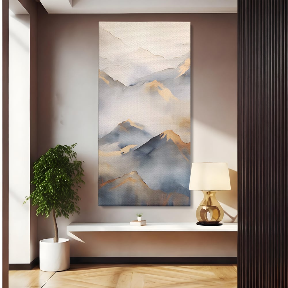 Tablou Canvas Premium LuxCanva® A1446, Munti Aurii ,  Room, Decorativ, Crestele Muntilor, Natura, Peisaj, Living, Culori Vibrante