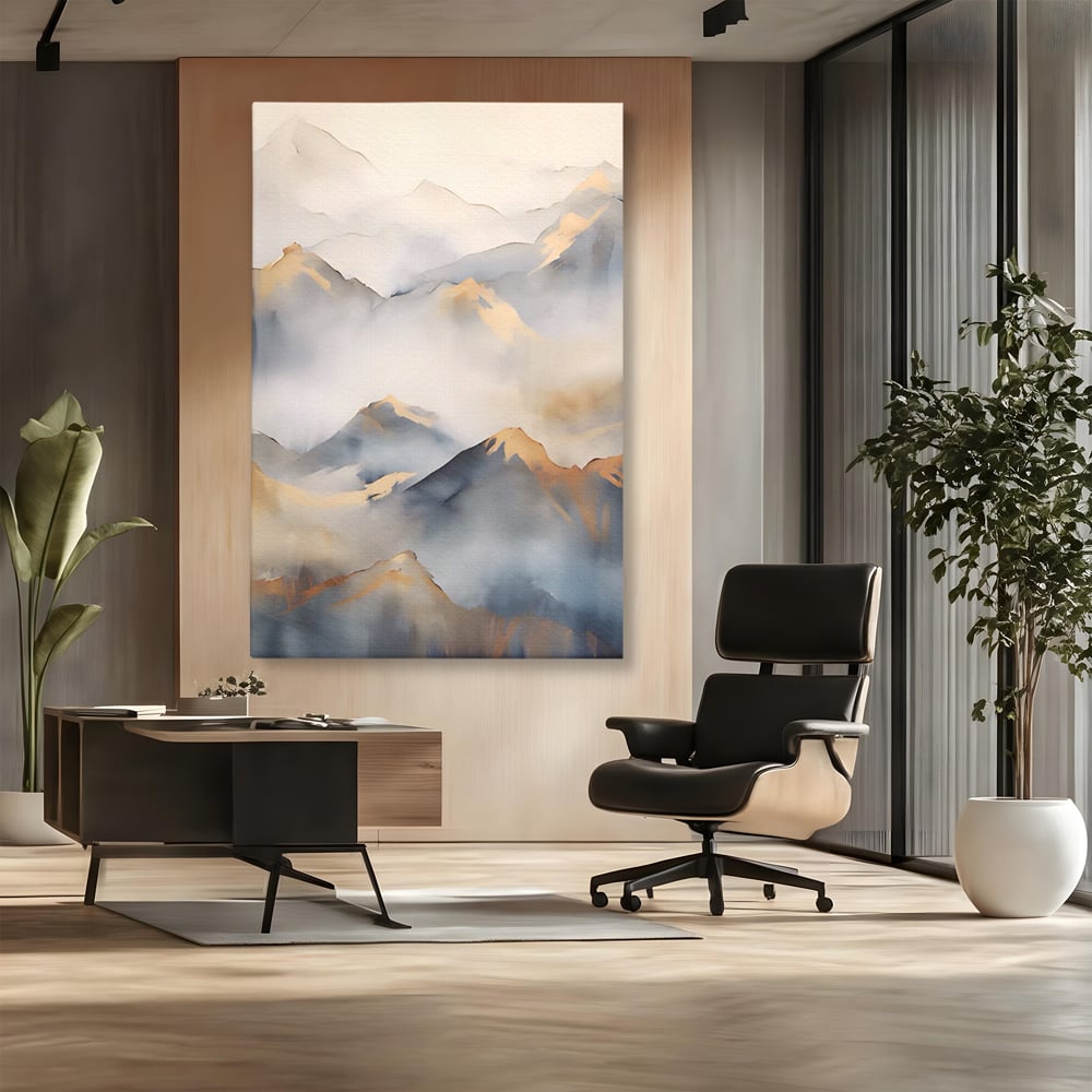 Tablou Canvas Premium LuxCanva® A1446, Munti Aurii ,  Room, Decorativ, Crestele Muntilor, Natura, Peisaj, Living, Culori Vibrante
