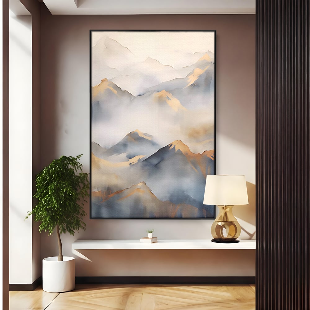 Tablou Canvas Premium LuxCanva® A1446, Munti Aurii ,  Room, Decorativ, Crestele Muntilor, Natura, Peisaj, Living, Culori Vibrante