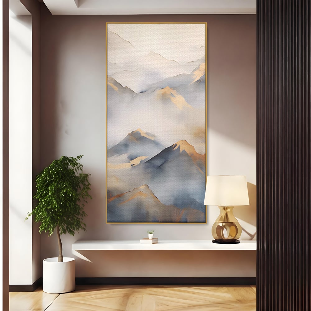 Tablou Canvas Premium LuxCanva® A1446, Munti Aurii ,  Room, Decorativ, Crestele Muntilor, Natura, Peisaj, Living, Culori Vibrante