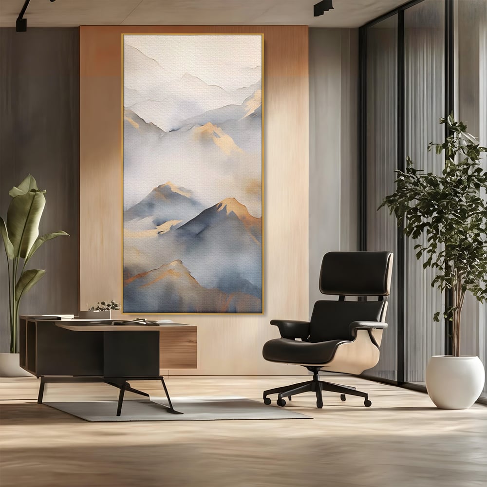 Tablou Canvas Premium LuxCanva® A1446, Munti Aurii ,  Room, Decorativ, Crestele Muntilor, Natura, Peisaj, Living, Culori Vibrante