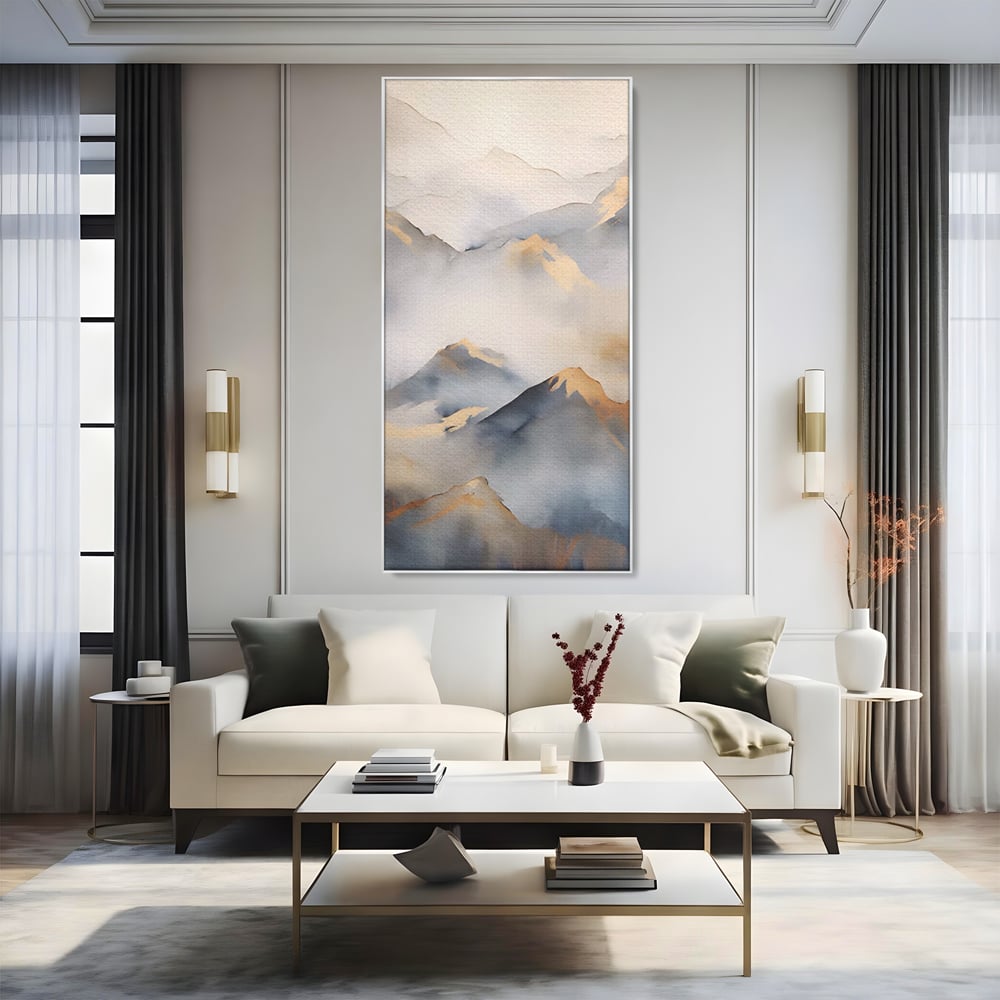 Tablou Canvas Premium LuxCanva® A1446, Munti Aurii ,  Room, Decorativ, Crestele Muntilor, Natura, Peisaj, Living, Culori Vibrante