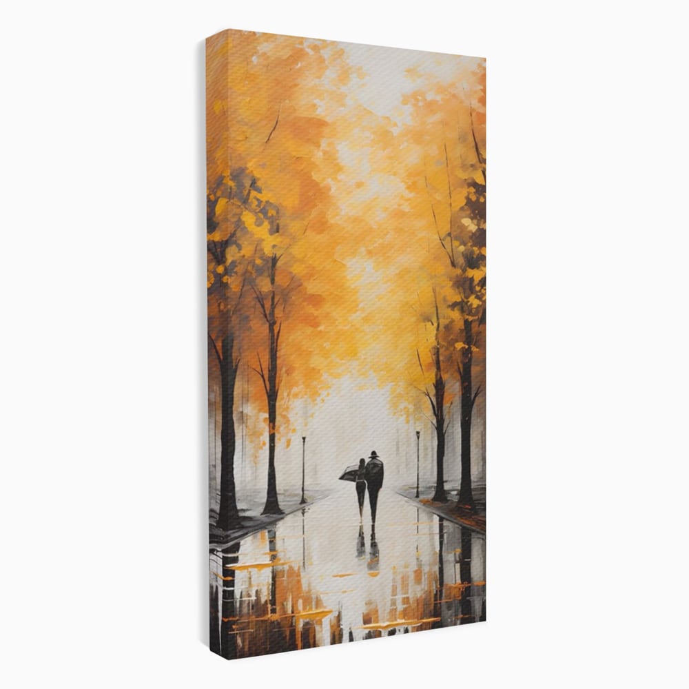 Leinwandbilder Premium LuxCanva® A1447, Herbstspaziergang , Zimmer, Dekorativ, Liebe, Paar, Partner, Romantisch, Romantisch, Wohnen, Lebendige Farben