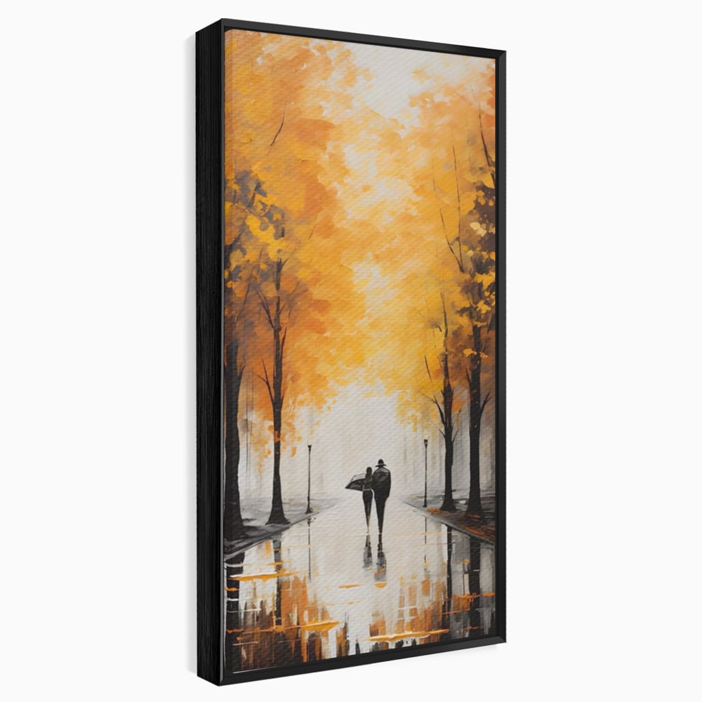 Leinwandbilder Premium LuxCanva® A1447, Herbstspaziergang , Zimmer, Dekorativ, Liebe, Paar, Partner, Romantisch, Romantisch, Wohnen, Lebendige Farben