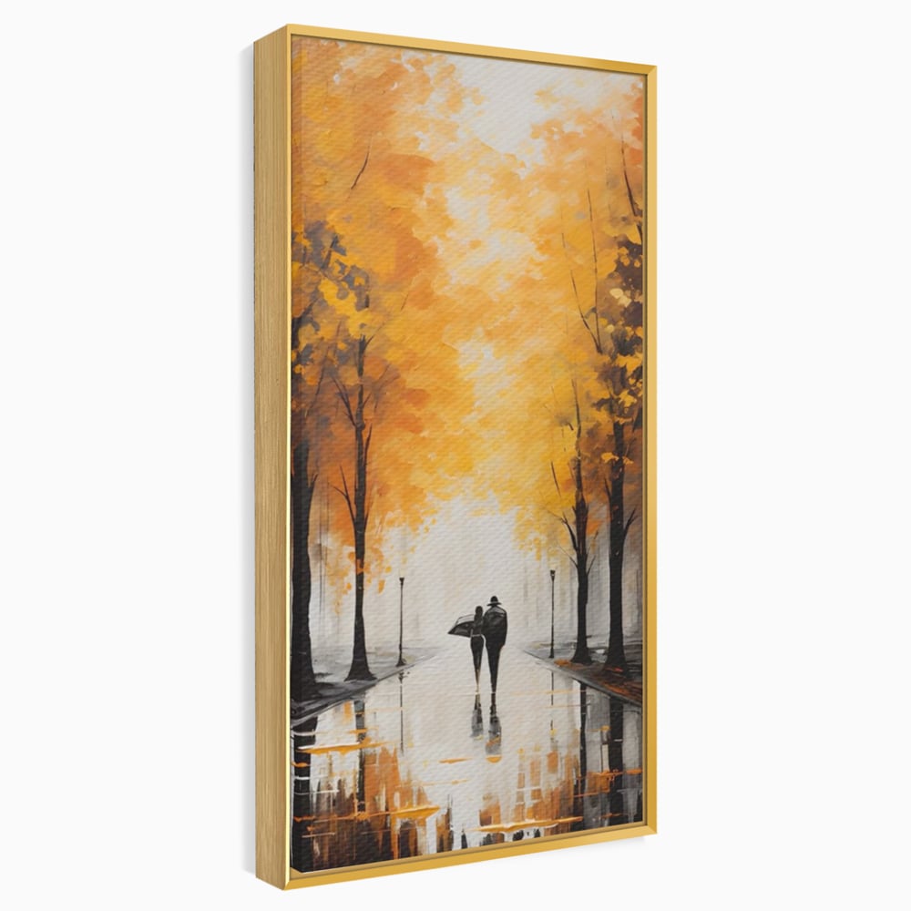 Leinwandbilder Premium LuxCanva® A1447, Herbstspaziergang , Zimmer, Dekorativ, Liebe, Paar, Partner, Romantisch, Romantisch, Wohnen, Lebendige Farben