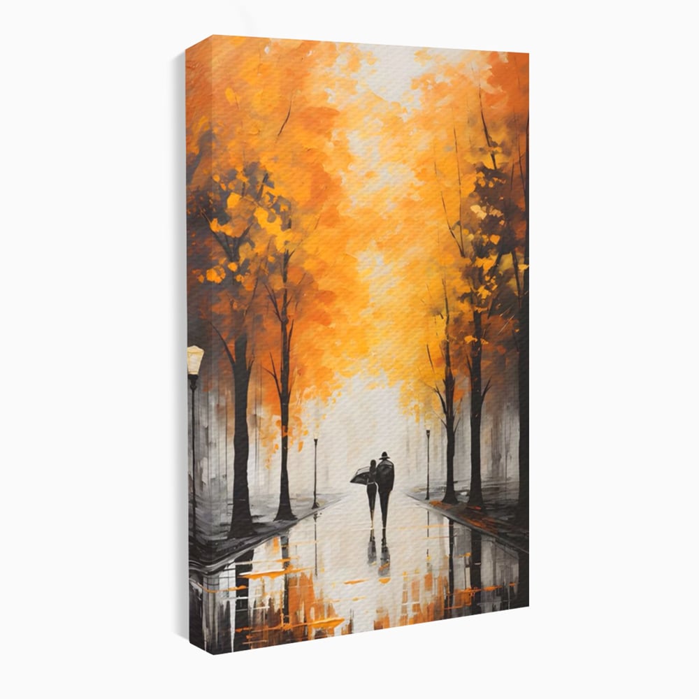 Leinwandbilder Premium LuxCanva® A1447, Herbstspaziergang , Zimmer, Dekorativ, Liebe, Paar, Partner, Romantisch, Romantisch, Wohnen, Lebendige Farben