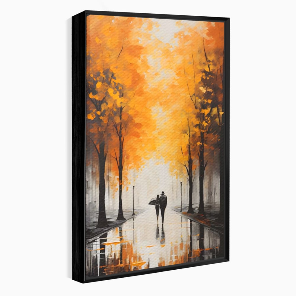 Leinwandbilder Premium LuxCanva® A1447, Herbstspaziergang , Zimmer, Dekorativ, Liebe, Paar, Partner, Romantisch, Romantisch, Wohnen, Lebendige Farben