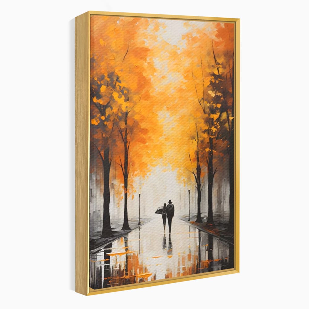 Leinwandbilder Premium LuxCanva® A1447, Herbstspaziergang , Zimmer, Dekorativ, Liebe, Paar, Partner, Romantisch, Romantisch, Wohnen, Lebendige Farben