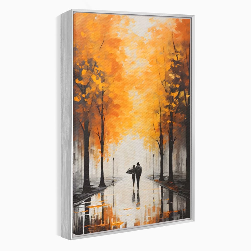 Leinwandbilder Premium LuxCanva® A1447, Herbstspaziergang , Zimmer, Dekorativ, Liebe, Paar, Partner, Romantisch, Romantisch, Wohnen, Lebendige Farben