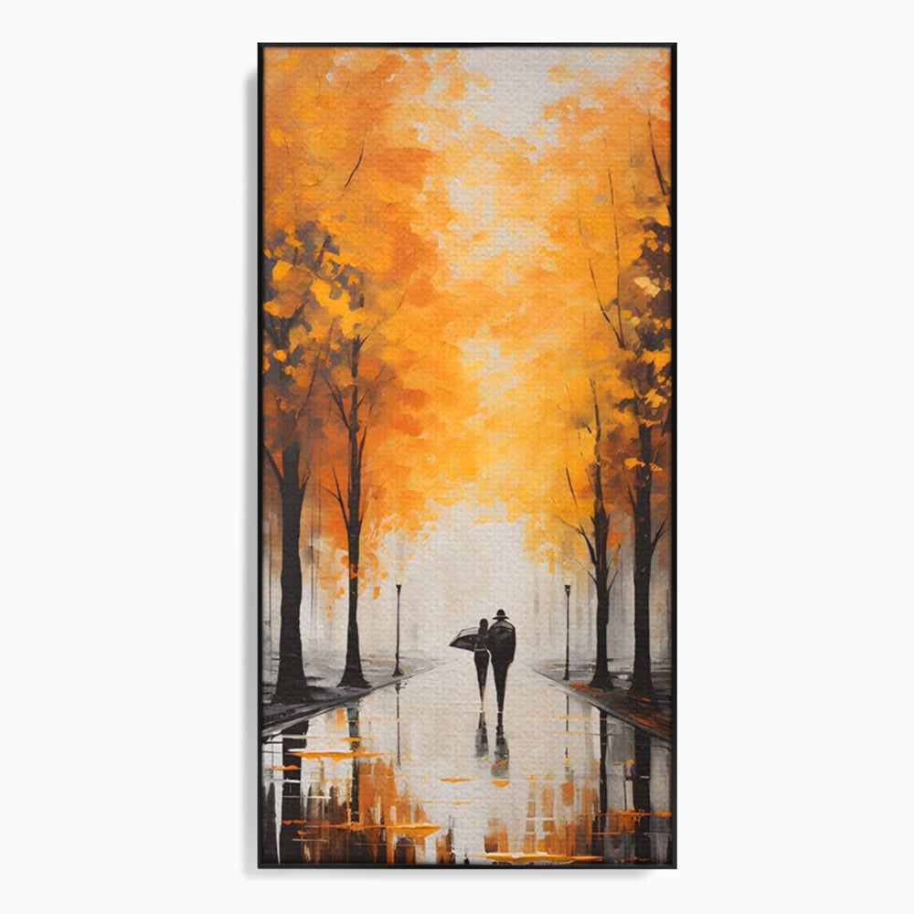 Leinwandbilder Premium LuxCanva® A1447, Herbstspaziergang , Zimmer, Dekorativ, Liebe, Paar, Partner, Romantisch, Romantisch, Wohnen, Lebendige Farben