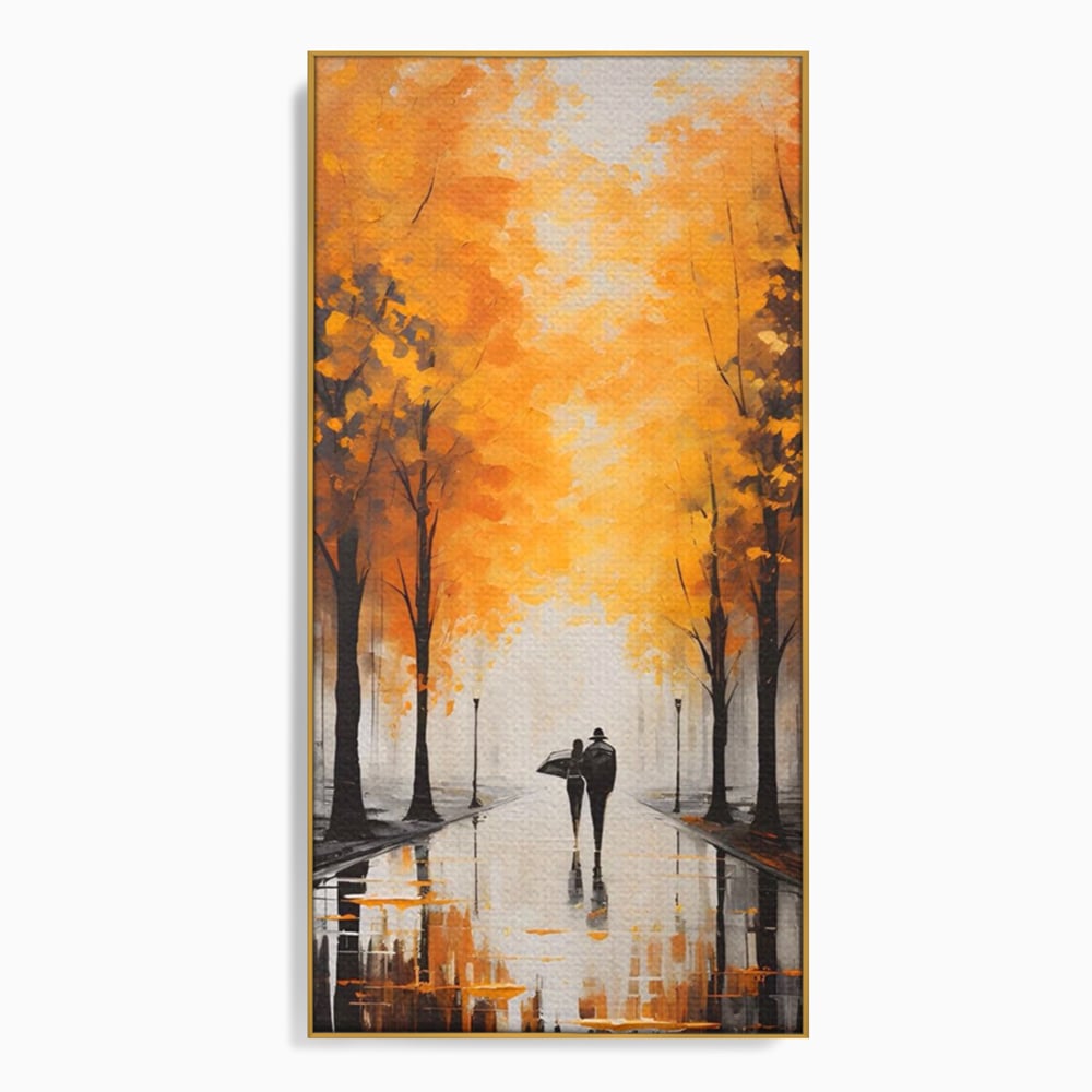 Leinwandbilder Premium LuxCanva® A1447, Herbstspaziergang , Zimmer, Dekorativ, Liebe, Paar, Partner, Romantisch, Romantisch, Wohnen, Lebendige Farben