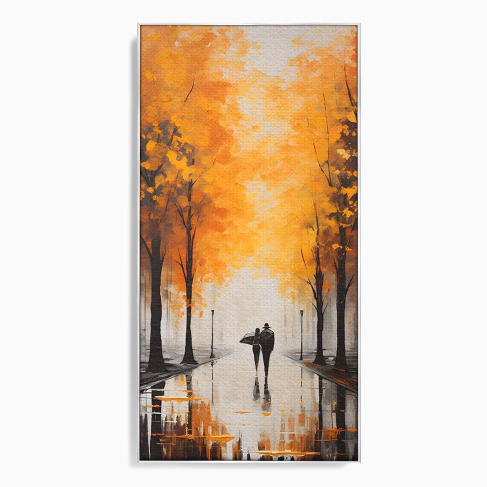 Leinwandbilder Premium LuxCanva® A1447, Herbstspaziergang , Zimmer, Dekorativ, Liebe, Paar, Partner, Romantisch, Romantisch, Wohnen, Lebendige Farben
