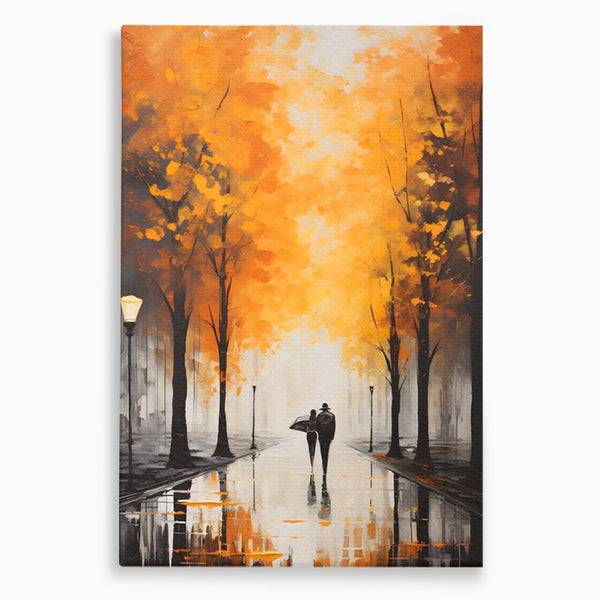 Leinwandbilder Premium LuxCanva® A1447, Herbstspaziergang , Zimmer, Dekorativ, Liebe, Paar, Partner, Romantisch, Romantisch, Wohnen, Lebendige Farben