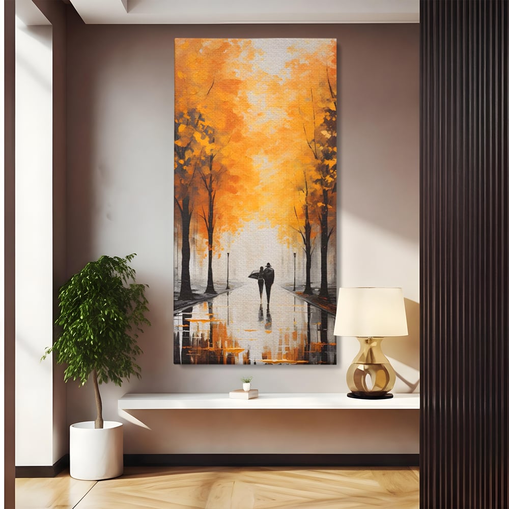Leinwandbilder Premium LuxCanva® A1447, Herbstspaziergang , Zimmer, Dekorativ, Liebe, Paar, Partner, Romantisch, Romantisch, Wohnen, Lebendige Farben