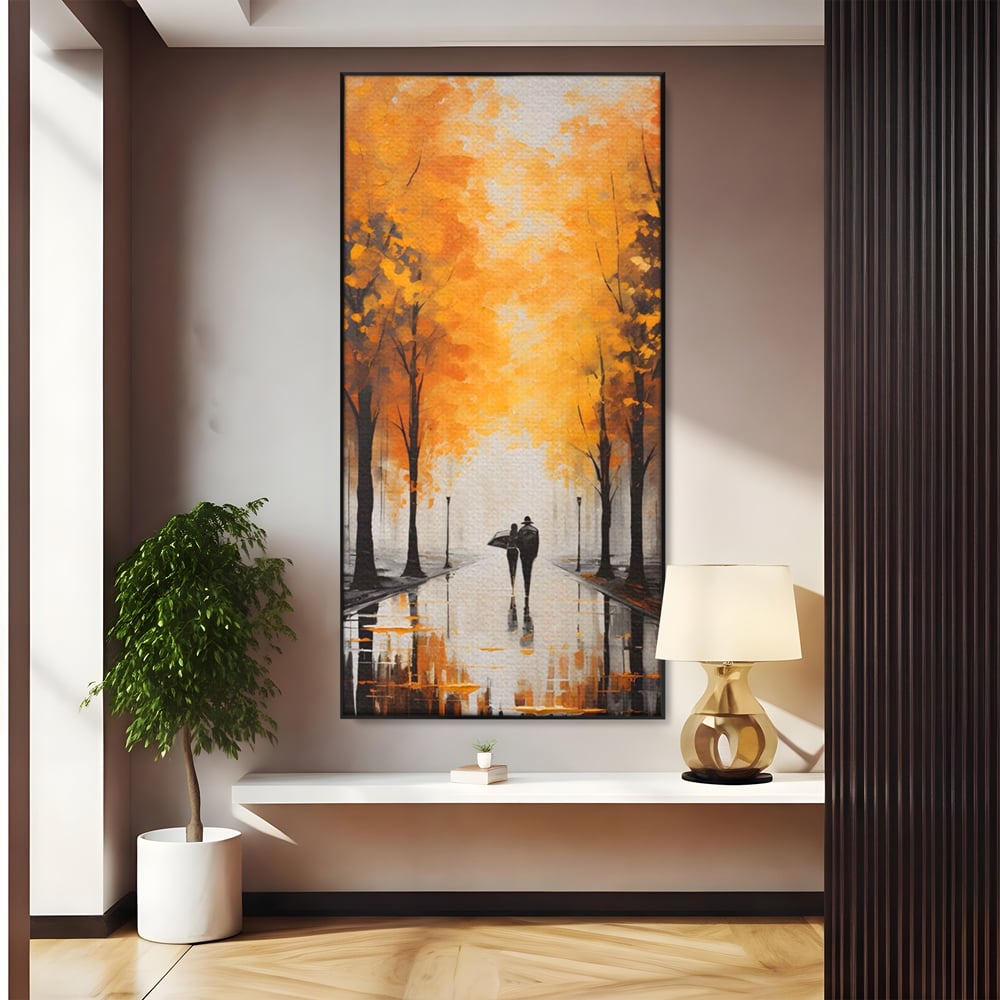 Leinwandbilder Premium LuxCanva® A1447, Herbstspaziergang , Zimmer, Dekorativ, Liebe, Paar, Partner, Romantisch, Romantisch, Wohnen, Lebendige Farben