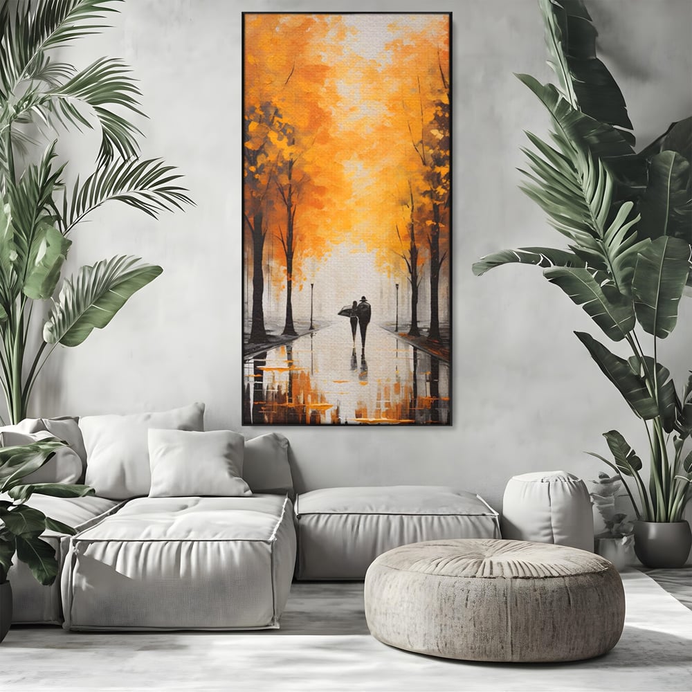 Leinwandbilder Premium LuxCanva® A1447, Herbstspaziergang , Zimmer, Dekorativ, Liebe, Paar, Partner, Romantisch, Romantisch, Wohnen, Lebendige Farben