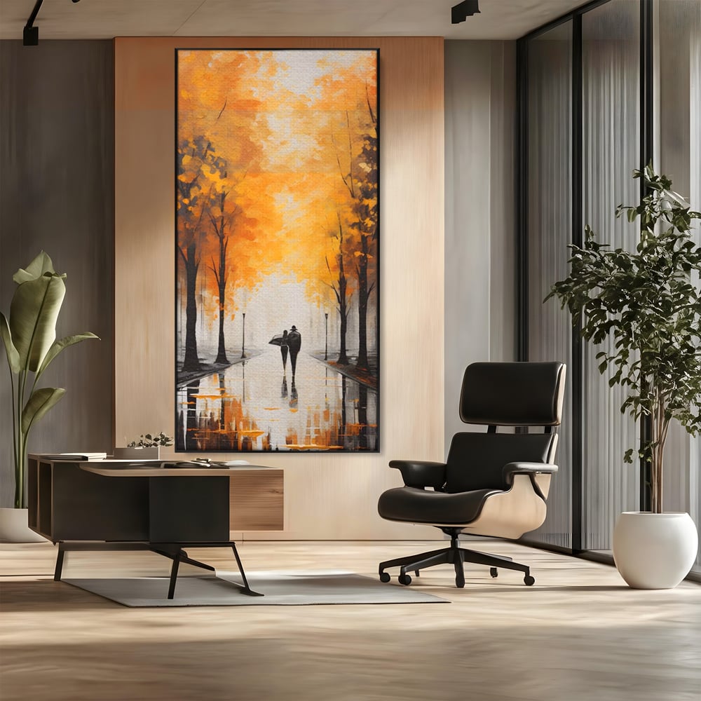 Leinwandbilder Premium LuxCanva® A1447, Herbstspaziergang , Zimmer, Dekorativ, Liebe, Paar, Partner, Romantisch, Romantisch, Wohnen, Lebendige Farben