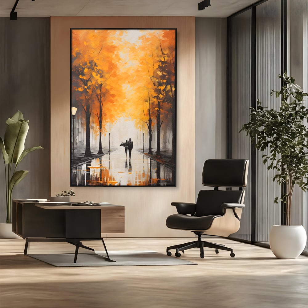 Leinwandbilder Premium LuxCanva® A1447, Herbstspaziergang , Zimmer, Dekorativ, Liebe, Paar, Partner, Romantisch, Romantisch, Wohnen, Lebendige Farben