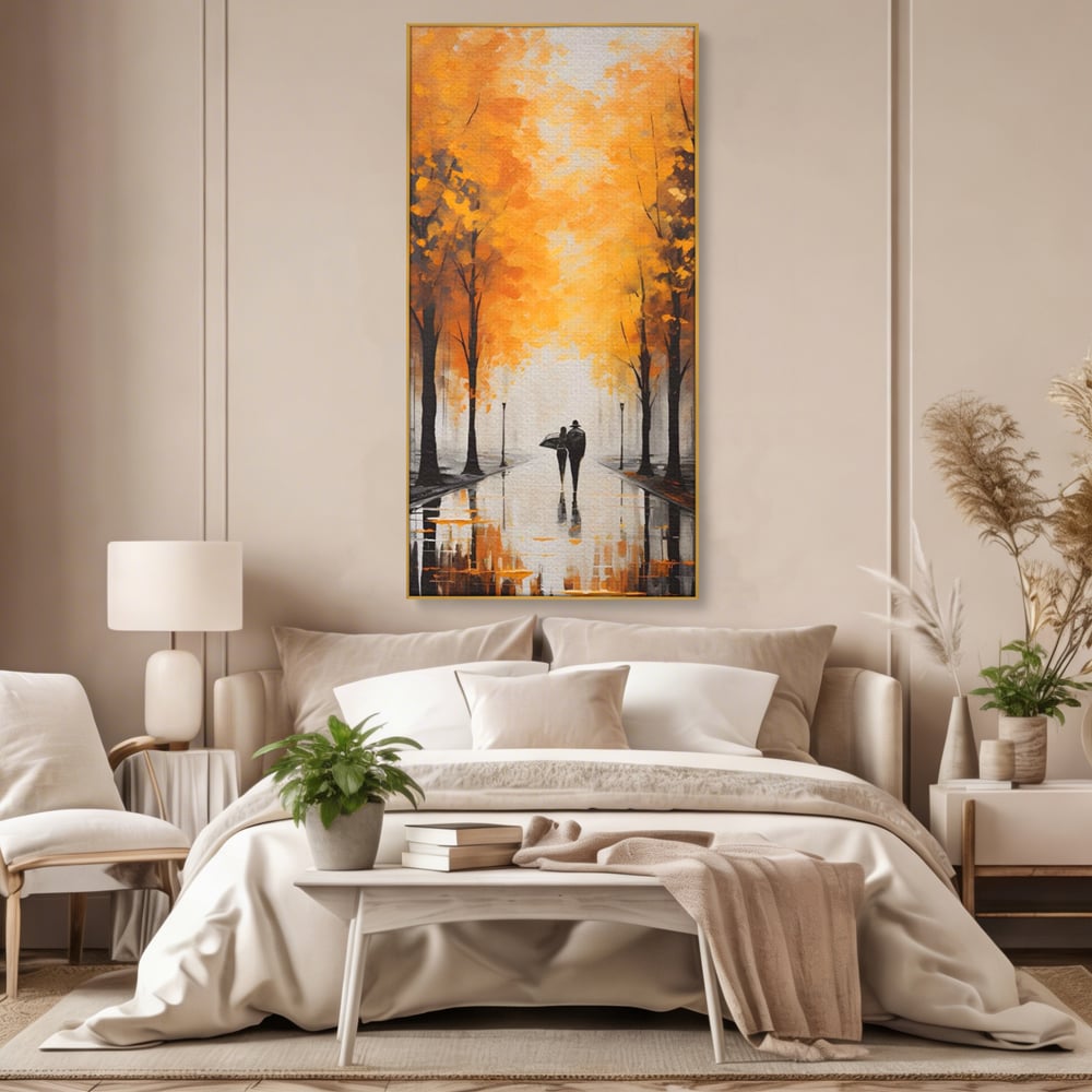 Leinwandbilder Premium LuxCanva® A1447, Herbstspaziergang , Zimmer, Dekorativ, Liebe, Paar, Partner, Romantisch, Romantisch, Wohnen, Lebendige Farben